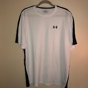 Under Armour White Heat Gear Black Stripe XL